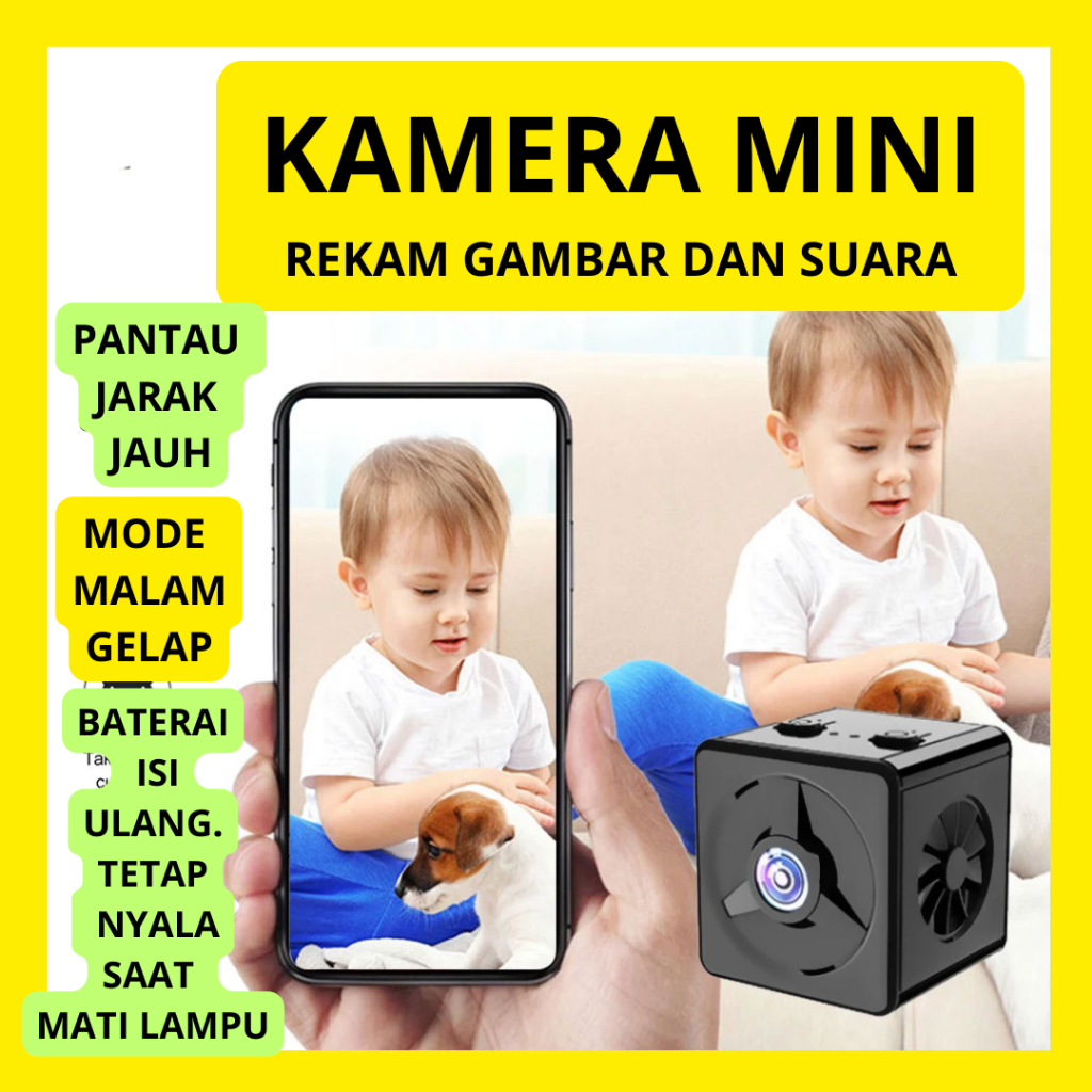 Kamera Mini WIFI CCTV Mini Tersembunyi Tanpa Kabel 1080P CCTV WIFI Jarak Jauh Lewat hp Bluetooth Cam