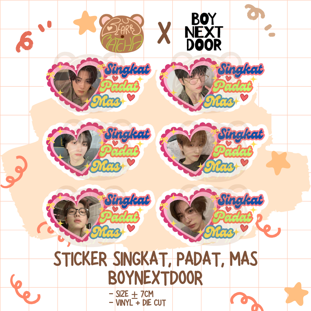 

[READY STOCK] Sticker Singkat, Padat, Mas BOYNEXTDOOR
