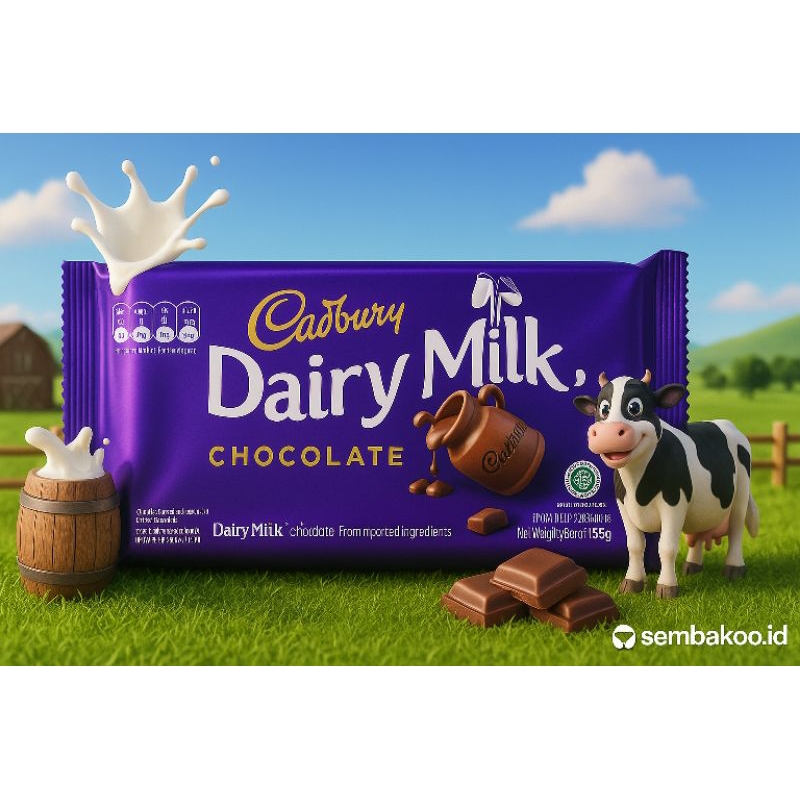 

Cadbury Dairy Milk Coklat Susu Premium 165g – Coklat Lumer Lezat Asli Inggris, Camilan Favorit Keluarga