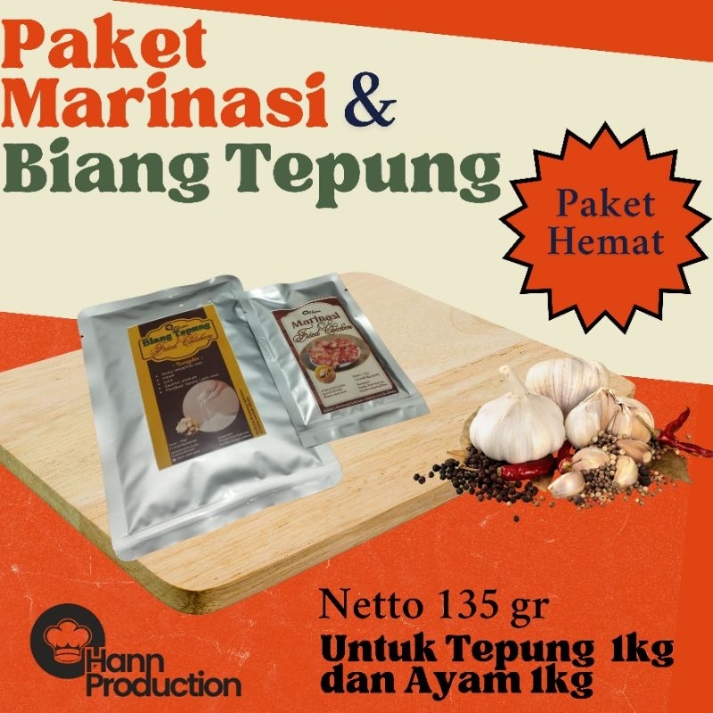 

Paket Bumbu Marinasi dan Biang tepung - Bumbu marinasi ayam - Biang Tepung fried chicken - paket hemat