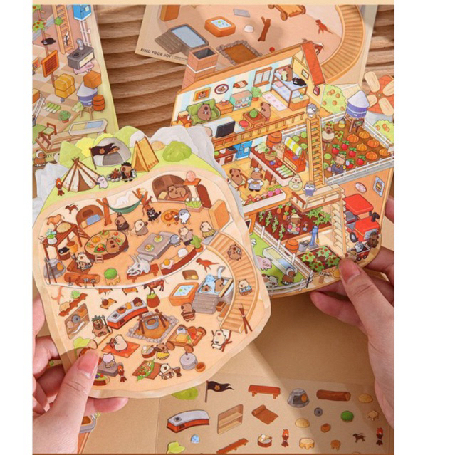 

DIY 3D PET Sticker Decoration Stiker Deco Karakter Capybara