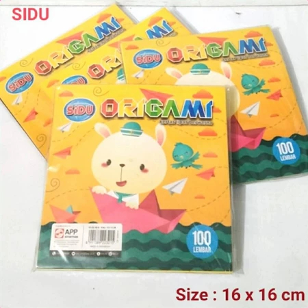 

Kertas Lipat Origami Sidu 16x16 cm Isi 100 Lembar / Origami Premium 16x16