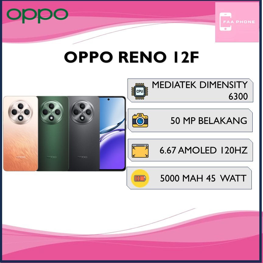 OPPO RENO 12F 5G  RAM 8GB ROM 256GB
