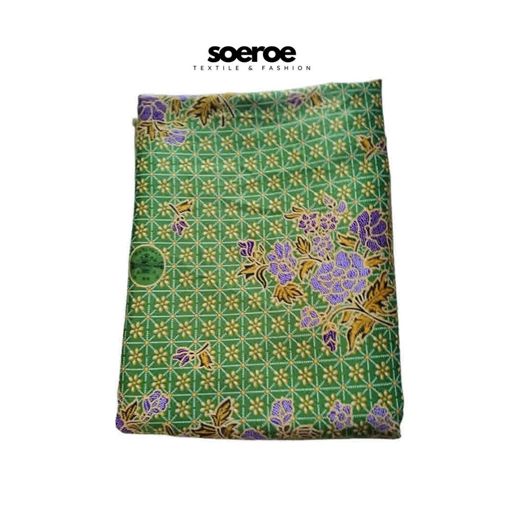 Kain Batik Premium Motif Elegan Meteran Untuk Baju Gamis Muslimat Nu Wanita Terbaru 2025 Hijau Muda