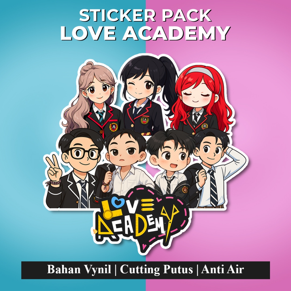 

STIKER PACK KARTUN LOVE ACADEMY SPTRAKORI/KORIZEN/STIKER/KORILA | VYNIL-ISI 8 STIKER