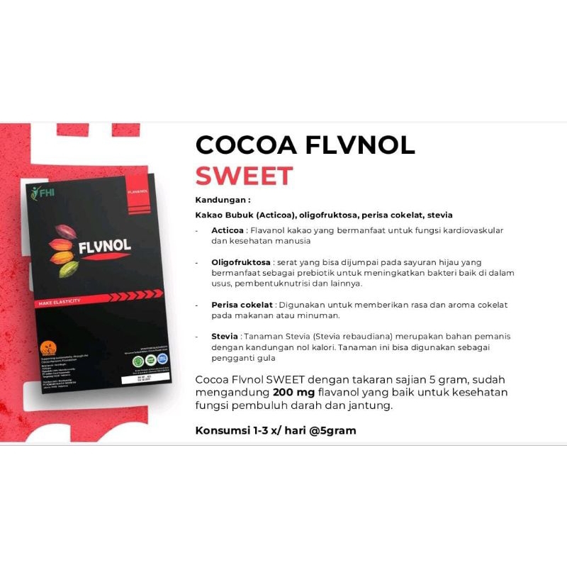 

Cocoa Flavanol Sweet free 1 teko cantik