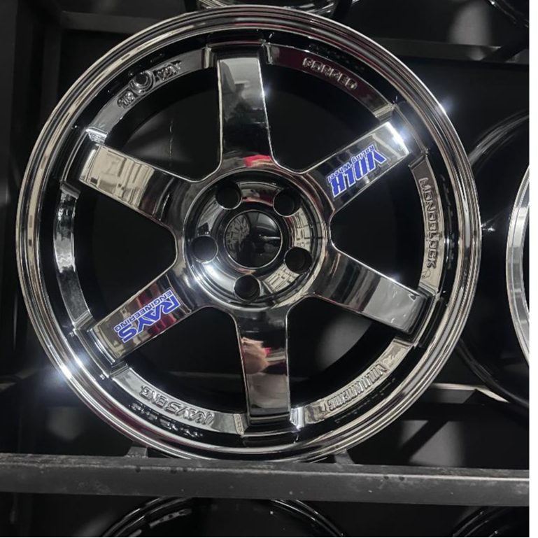 Velg mobil te37 r18 black chrome innova terios xpander civic dll