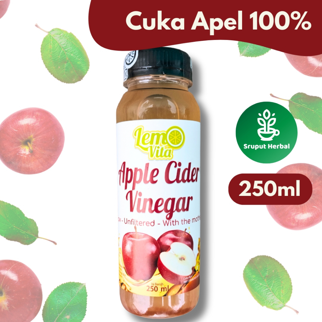 

Cuka Apel Lemovita 250 ML - Original Apple Cider Vinegar for Diet Detoks