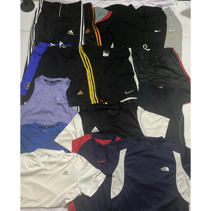 BORONGAN THRIFT / PRELOVED / LOAK / CAKAR CELANA OLAHRAGA, JOGGER, BAJU, BAJU BASKET / LEBONG