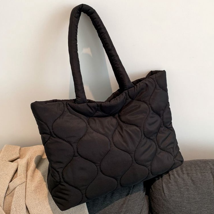KODE A92J Puffy Bag Lusiana  Tote Bag Resleting Big Size Laptop Up To 16 Inch Tas Laptop Kekinian Ta