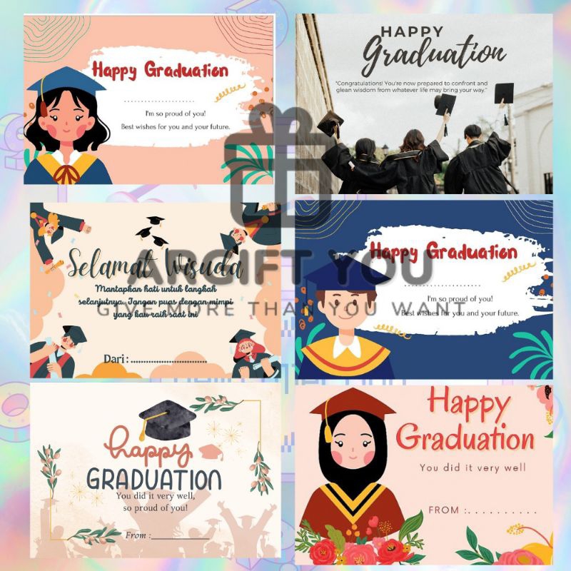 Kartu Ucapan/greeting card/wisuda/graduation/sempro/seminar proposal/semhas/seminar hasil/sidang/con