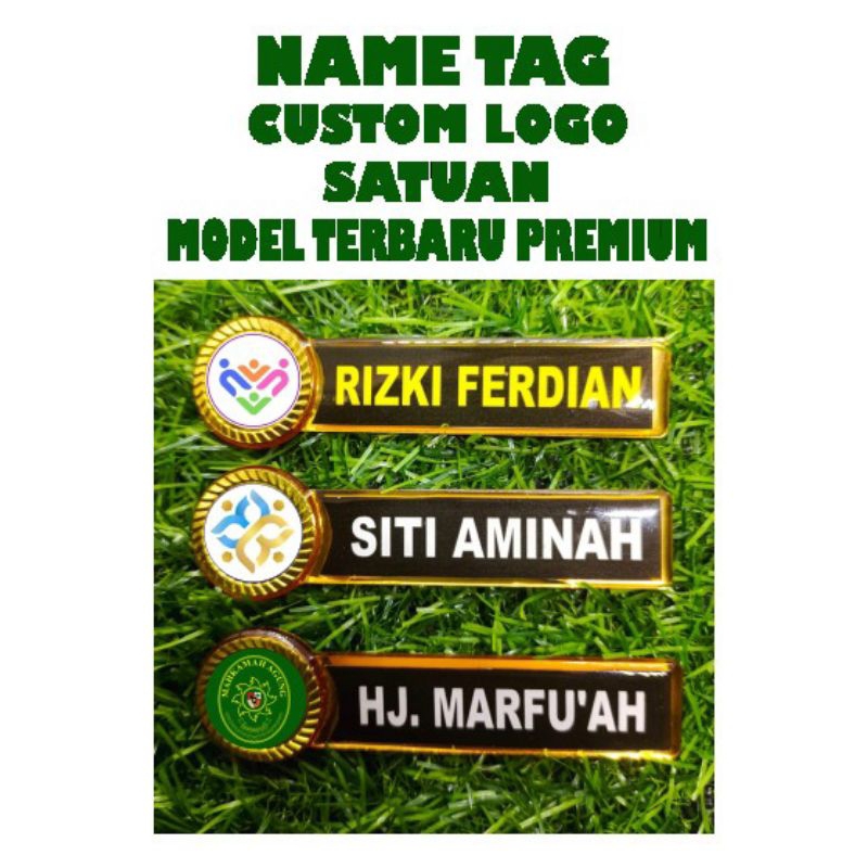 

Nametag / Nama dada custom logo/bebas logo dan nama model premium terbaru