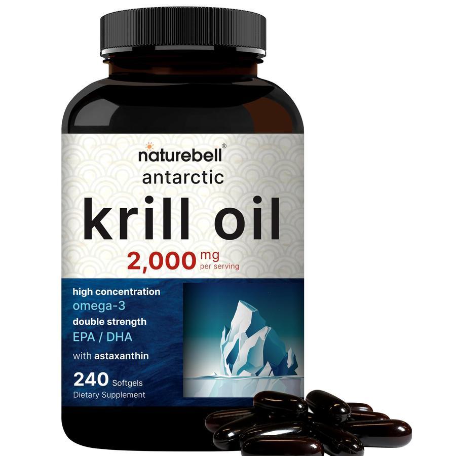Naturebell Antarctic Krill Oil 2000mg 2000 mg 240 Softgels Softgel