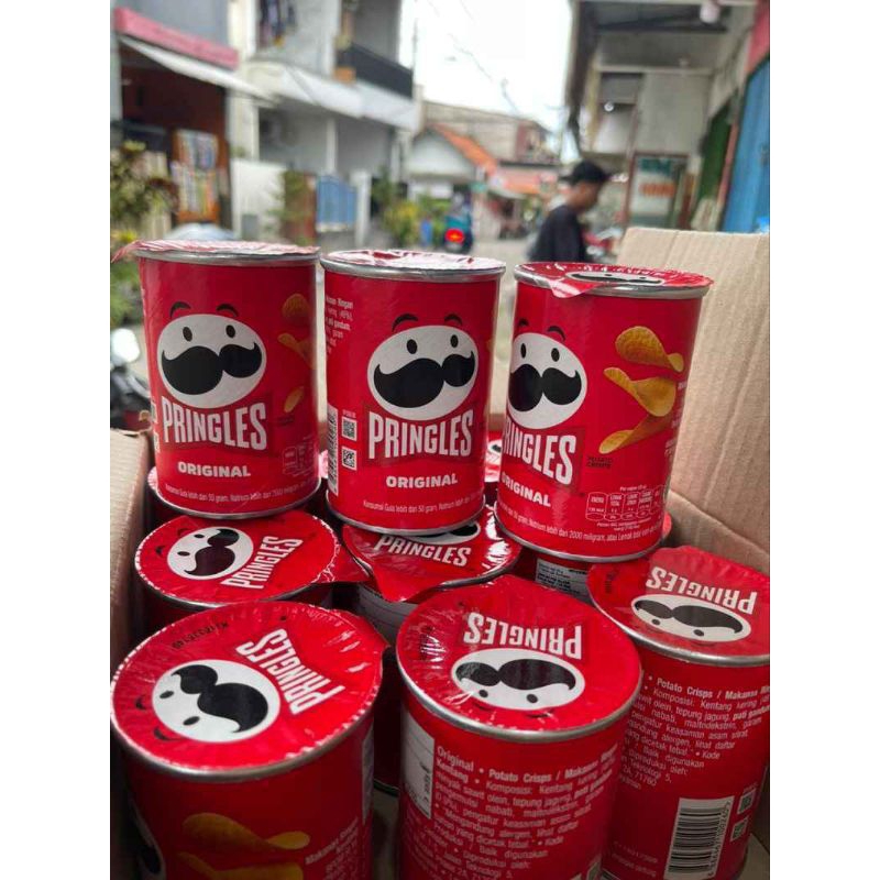 

1 Dus Pringles Mini Ori Isi 12Pcs 42Gram