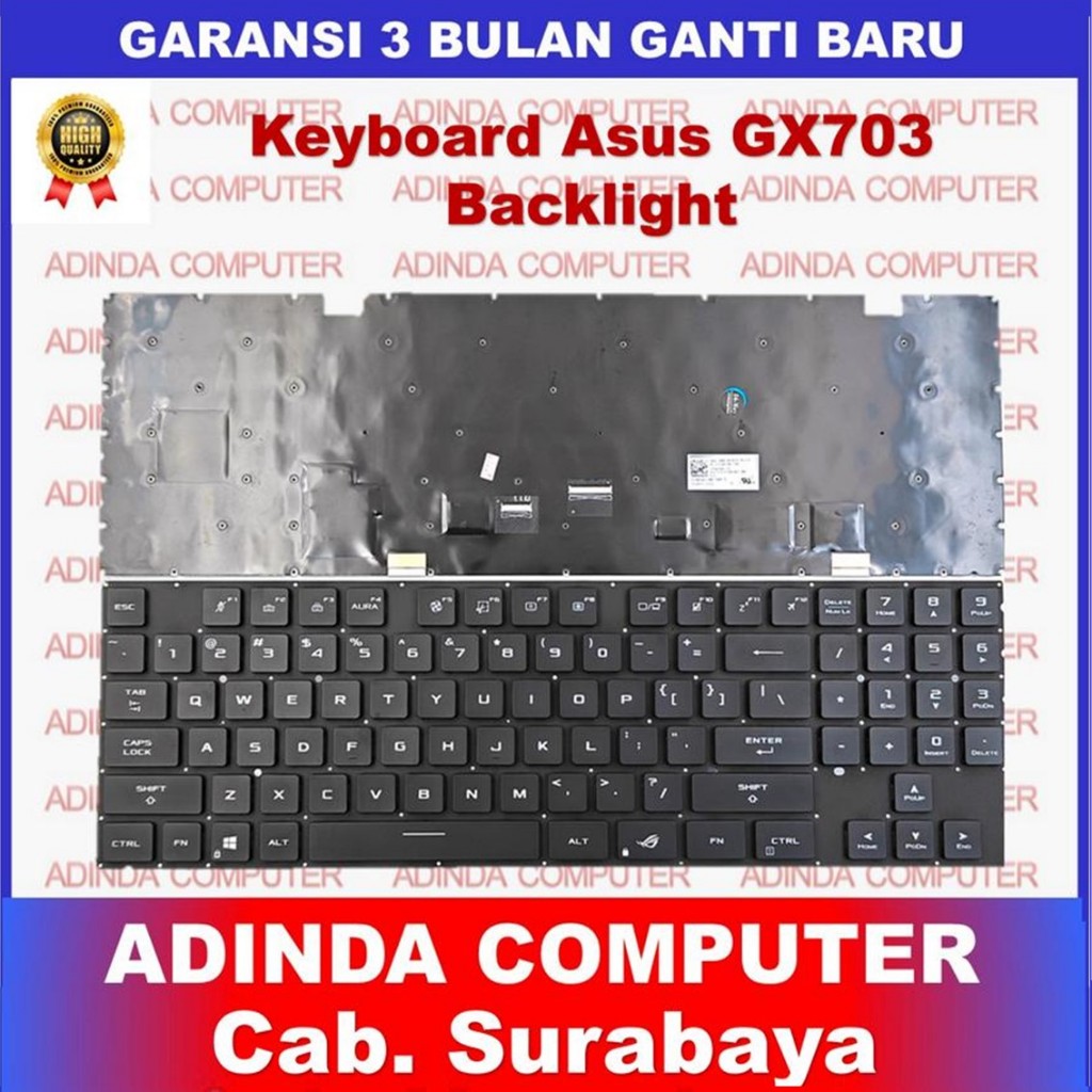 Keyboard Asus ROG Zephyrus S17 GX703 GX703H GX703HM GX703HR GX703HS GX703HSD GX703HS-XB98 Backlight