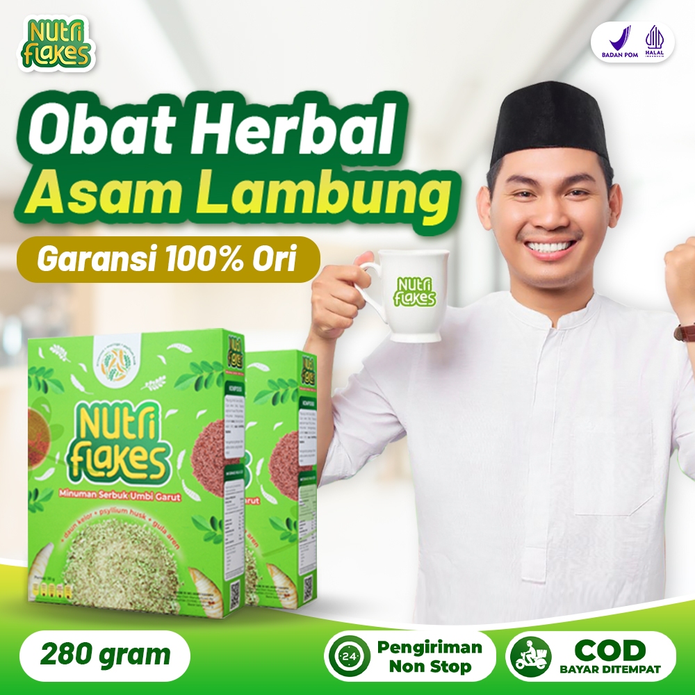 

Sereal Nutriflakes Oatmeal Makanan Diet Untuk Asam Lambung Dari Umbi Garut Original 1 Box 280gr