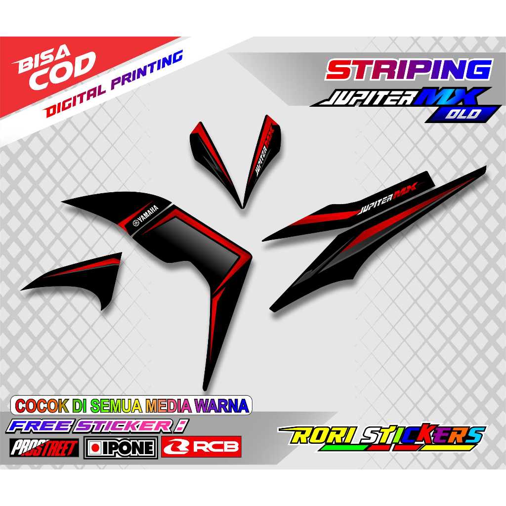 STRIPING VARIASI MOTOR YAMAHA JUPITER MX OLD / STICKER LIST MOTOR VARIASI JUPITER MX LAMA