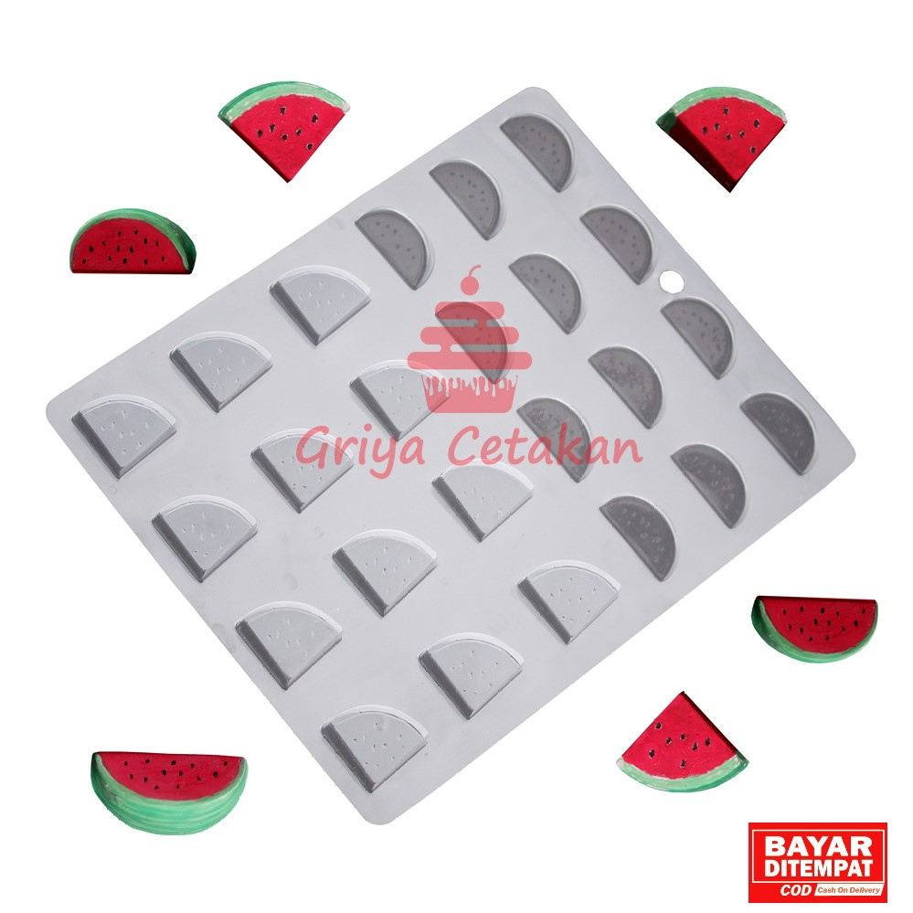 GC Cetakan Coklat Puding Jelly Permen Buah Semangka 24 Cavity Plastik