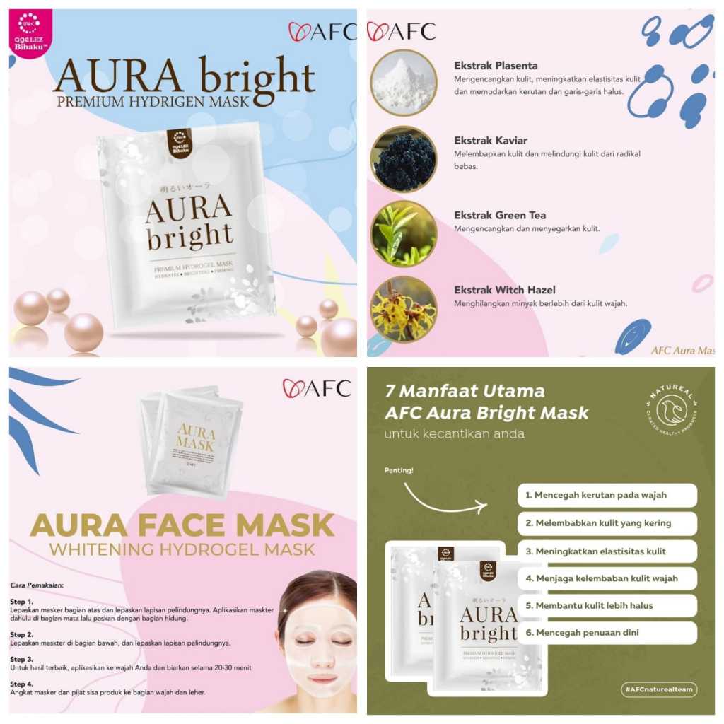 AURA BRIGHT MASK PAKET 2 PCS - NEW