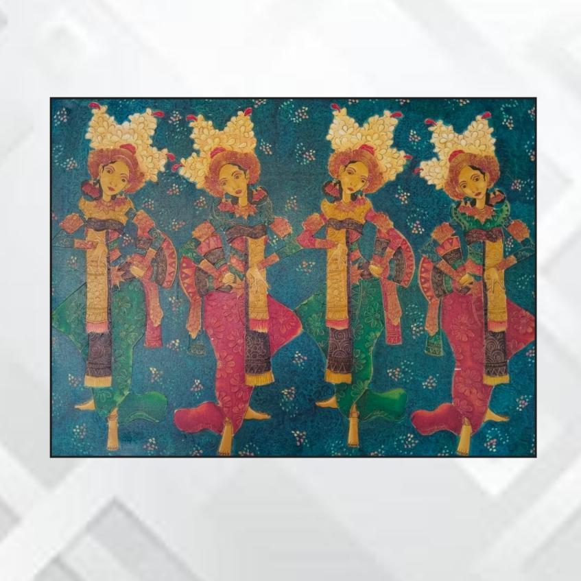 Lukisan kanvas - Lukisan bali karya  Agung Raka ubud