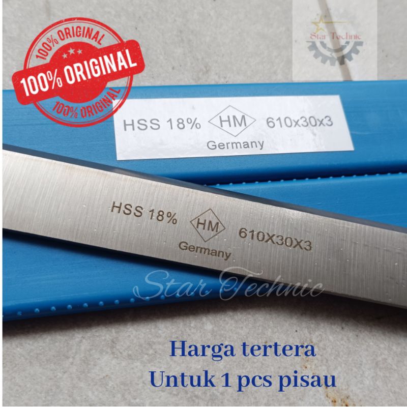 HSS planer 610x30x3 merek HM Germany