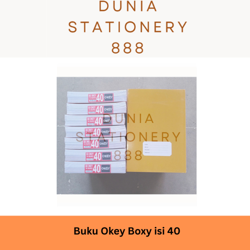 

Buku Tulis Okey Panjang / Boxy Sampul Coklat 40 lembar - Isi 10 buku