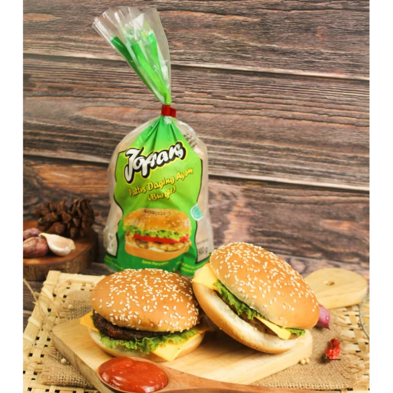 

Jofrans chicken patties 900g 15 slices / daging ayam burger frozen