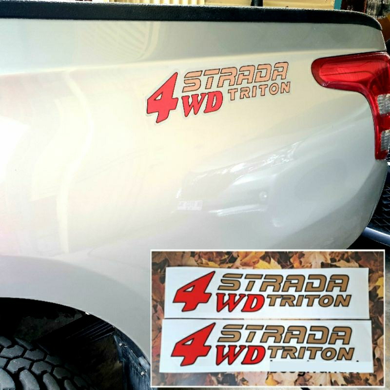 Sticker 4WD Strada Triton Sticker Bak Strada Triton Stiker 4WD Strada Triton Stiker Bak Strada Trito