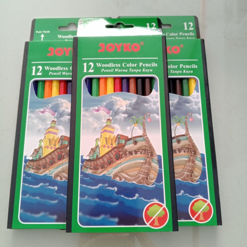 

Pensil Warna JOYKO Panjang CP - 103 (12 Warna) / Woodless Color Pencils