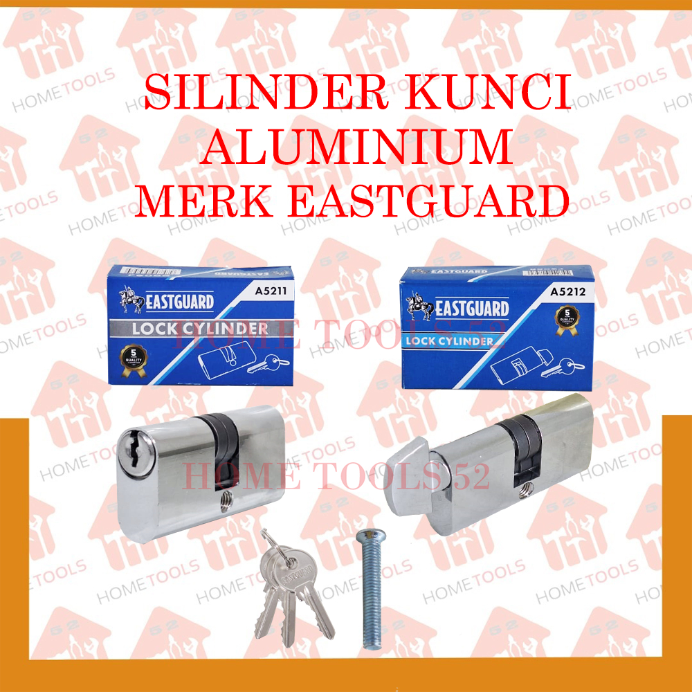 Silinder Knop Kunci Pintu Aluminium Silinder Kunci Pintu Rumah EASTGUARD 3 Anak Kunci