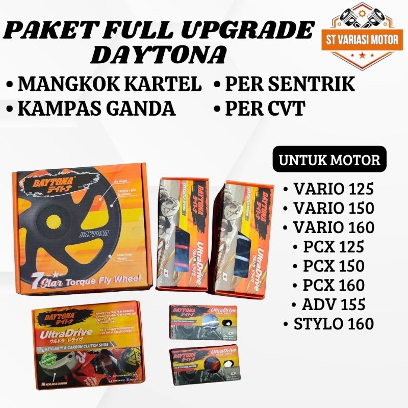 PAKET UPGRADE FULL CVT DAYTONA MANGKOK KARTEL  DAYTONA KAMPAS GANDA DAYTONA PER CVT DAYTONA PER SENT