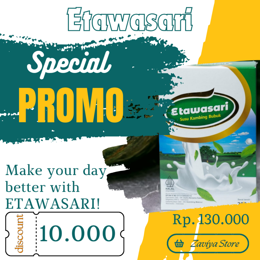 

Etawasari Paket 4 Box Susu Kambing Bubuk Etawasari Rasa Original Cokelat Stroberi