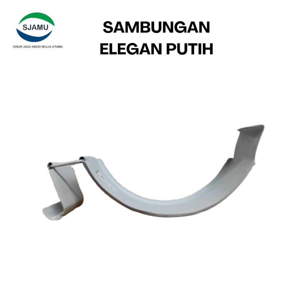 Aksesoris Talang Air Rumah (SJAMU Talang Metal) Sambungan Talang Elegan Putih