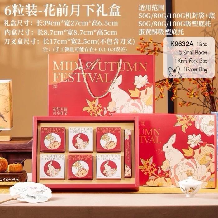 

(2pcs) Kotak Mooncake isi 6 K9632 dus Kue Premium Box Packaging | K96