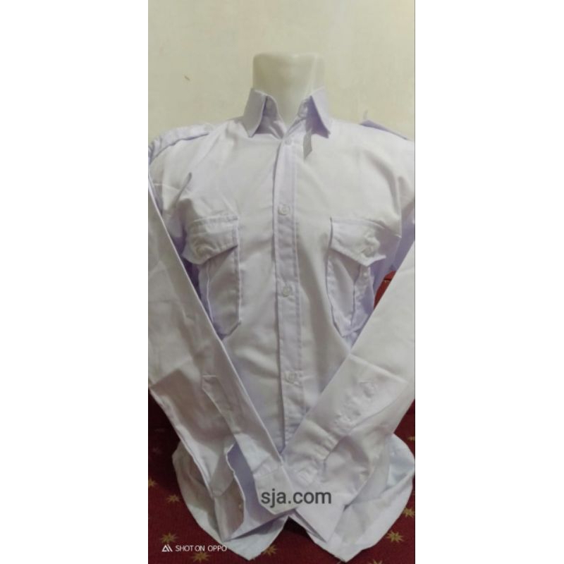 KEMEJA/BAJU SERAGAM ASN/PNS WARNA PUTIH LENGAN PENDEK/PANJANG