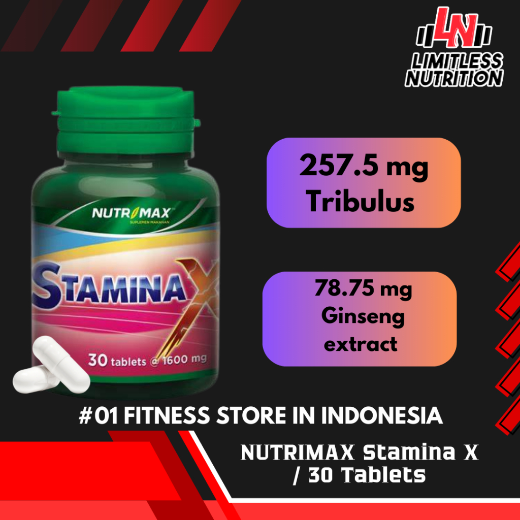Nutrimax Stamina X - 30 Tablet test booster with 257mg  Tribulus