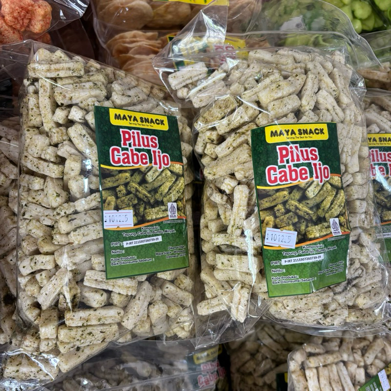 

KERUPUK IKAN CABAI HIJAU PILUS CABE IJO MAYA SNACK ENAK RENYAH KEMASAN BESAR