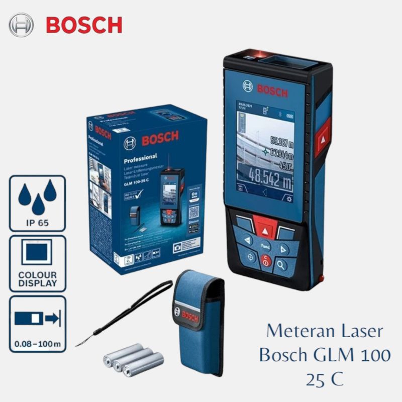Bosch GLM 100 25C Meteran Laser Bosch 100 M Meteran Digital Bosch GLM