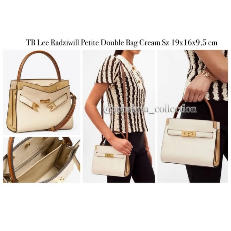 TB Lee Radziwill Petite Double Bag Cream