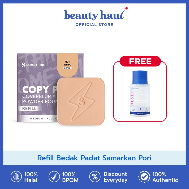 SOMETHINC (REFILL) Copy Paste CoverBlur Powder Foundation - Cushion Powder Foundation Refill, Covera