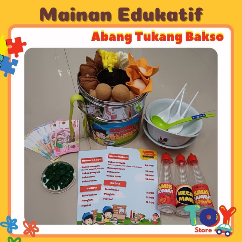 VARIASI MAINAN ABANG TUKANG BAKSO// PRETEND PLAY// MAINAN ANAK EDUKATIF