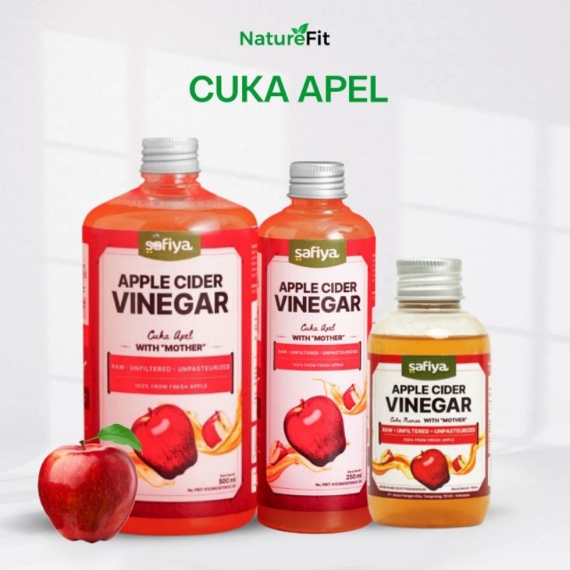 

Safiya Cuka Apel 100ML 250ML 500 ML Apple Cider Vinegar With Mother 100% Asli