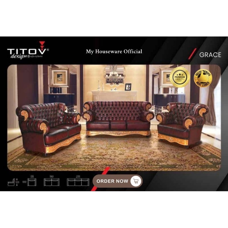 BONUS MEJA TAMU  SOFA TAMU CLASSIC TITOV | SOFA MINIMALIST TITOV | SOFA 321 TITOV | GRACE