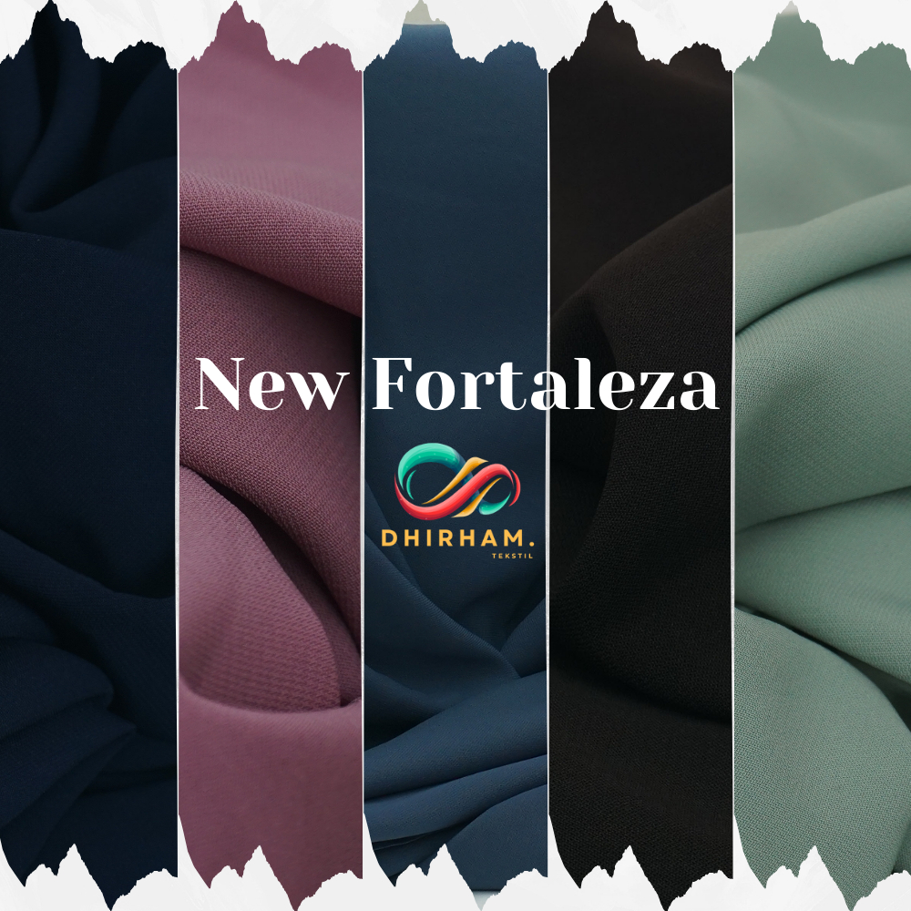 Per50cm Kain New Fortaleza Premium Polos Lebar 150 cm untuk Gamis Kain Murah Malang Kain Polos