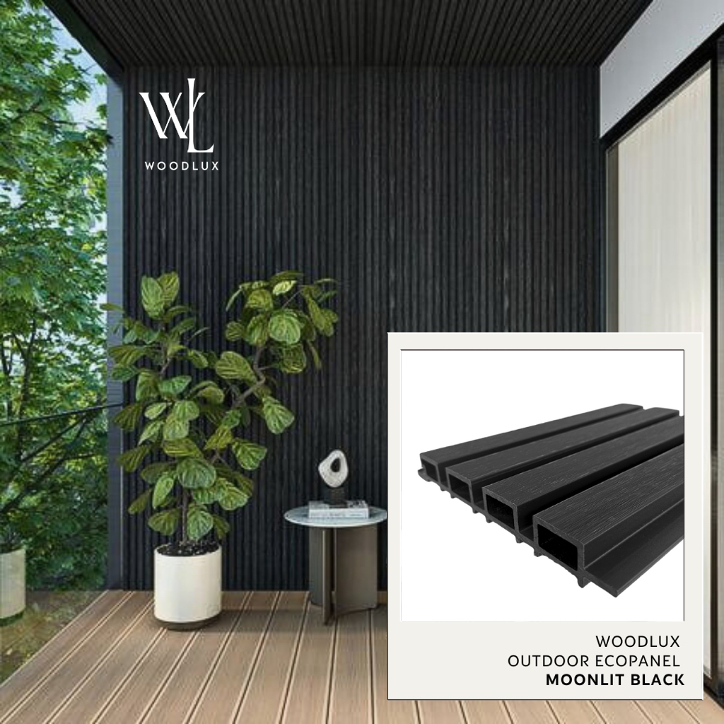 WOODLUX OUTDOOR Cladding Ecopanel, Dinding Outdoor Kayu, READY STOCK