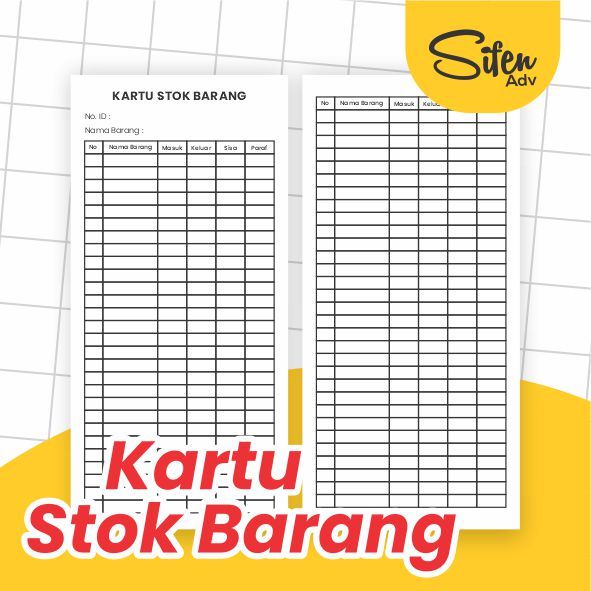 

Kartu Stok Barang | Custome Card Stok Produk