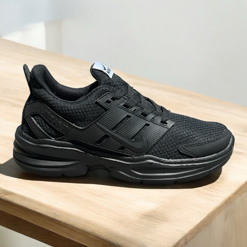 ROMO COD  Sepatu Sneakers Pria hitam Polos Sepatu Sekolah Sepatu kerja Sepatu running Hitam