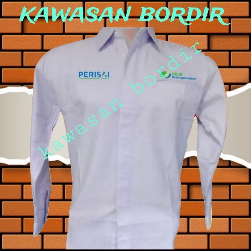 kantong 1 kemeja BPJS ketenagakerjaan seragam BPJS baju BPJS pdh BPJS kemeja perisai baju perisai fu