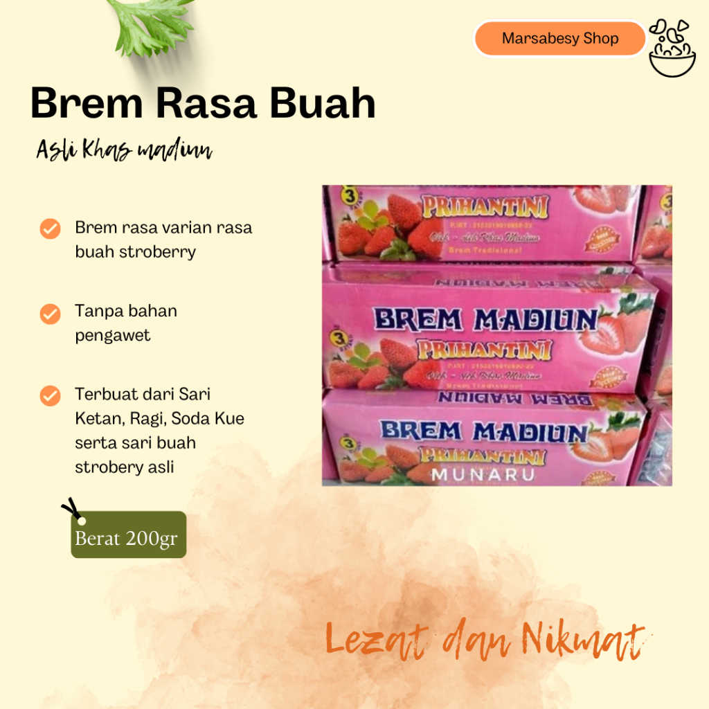 

NEW Brem Madiun Rasa Buah Strawberry Asli Kaliabu MURAH BERKUALITAS
