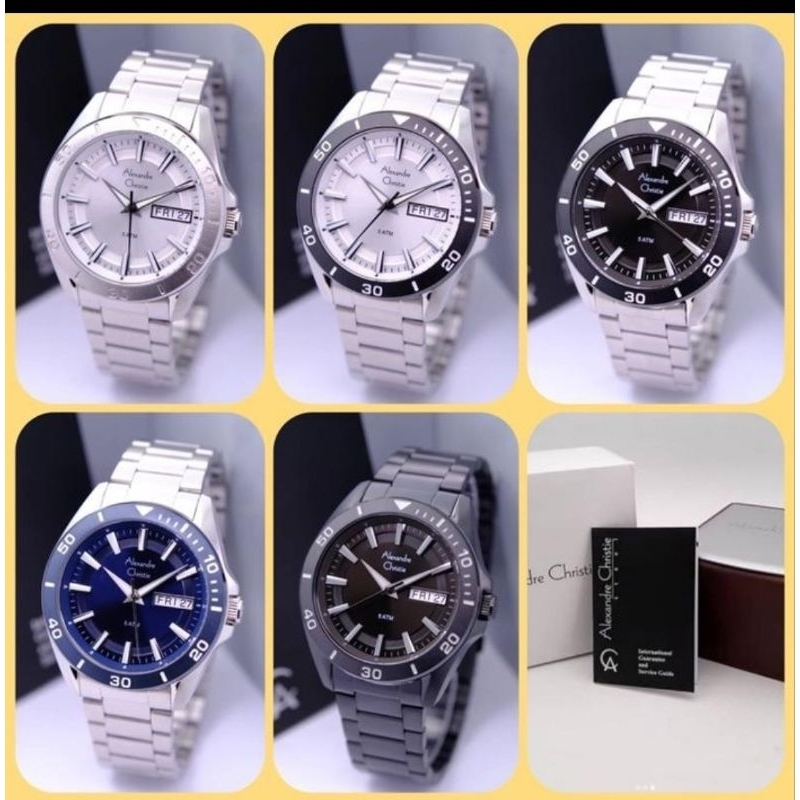 JAM TANGAN PRIA ALEXANDRE CHRISTIE AC6512 AC 6512 STAINLESS STEEL ORIGINAL